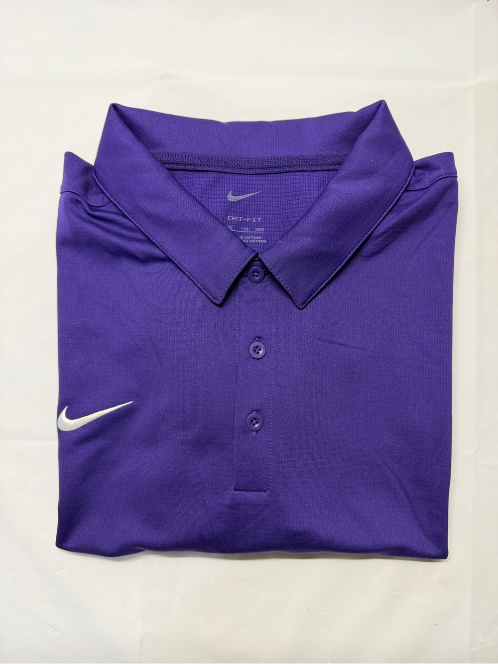 Nike Men’s Purple‎ Performance Polo with White Swoosh